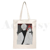 Jujutsu Kaisen Itadori Handbags Canvas Tote Bag Women Shopping Reusable Sho