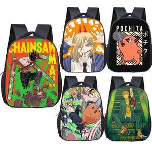 Anime Manga Chainsaw Man Backpack for Children School Bags