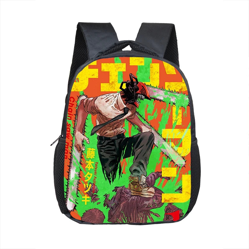 Anime Manga Chainsaw Man Backpack for Children School Bags