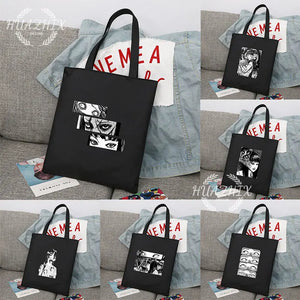 Japanese Anime Manga Reusable Shopping Bag Horror Comics Canvas Tote Bag