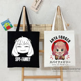 SPYFAMILY Tote Bag Harajuku Spy x Family Canvas Anya Smug
