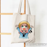 SPYFAMILY Tote Bag Harajuku Spy x Family Canvas Anya Smug