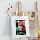 SPYFAMILY Tote Bag Harajuku Spy x Family Canvas Anya Smug