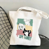 Anime SPYFAMILY Tote Bag Harajuku Spy x Family Canvas Anya Smug Shoulder Bag