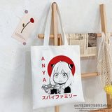 SPYFAMILY Tote Bag Harajuku Spy x Family Canvas Anya Smug