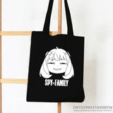 SPYFAMILY Tote Bag Harajuku Spy x Family Canvas Anya Smug
