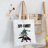 SPYFAMILY Tote Bag Harajuku Spy x Family Canvas Anya Smug