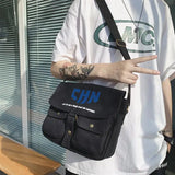 Japanese Canvas Diagonal Cross Bag Large Capacity Shoulder Bag