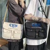 Japanese Canvas Diagonal Cross Bag Large Capacity Shoulder Bag