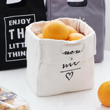 Japanese Canvas Insulation Lunch Bag - Large Capacity