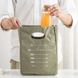 Japanese Canvas Insulation Lunch Bag - Large Capacity