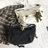 Japanese Canvas Messenger Bag Unisex Large Capacity Shoulder Bags Ladies Casual