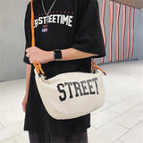 Japanese Canvas Shoulder Crossbody Bag Large Woman Messenger Bags