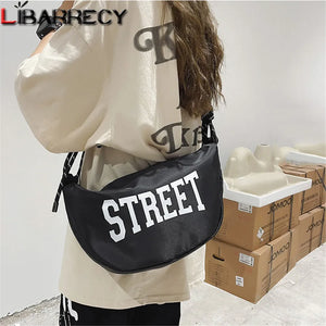 Japanese Canvas Shoulder Crossbody Bag Large Woman Messenger Bags