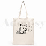 Japanese Manga Beastars Rabbit Wolf Graphic Cartoon Print Shopping Bag