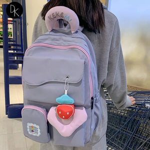 Japanese Casual Girl Backpack Women Large Capacity Travel Waterproof Laptop