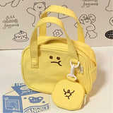 Japanese Angry Toast Women Canvas Bag Small Handbag Messenger Bag