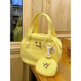 Japanese Angry Toast Women Canvas Bag Small Handbag Messenger Bag