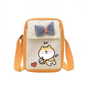 Japanese Bow Shiba Inu Phone Shoulder Bag