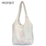 Japanese Cartoon Embroidery Large Capacity Ladies Book Bag