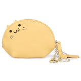 Japanese Student Mini Leather Wallet Zipper Thin Cartoon Animal Key Ring