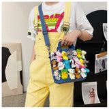 Japanese Canvas Bag Woman Cartoon Toy Decoration Shoulder Bags