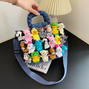 Japanese Canvas Bag Woman Cartoon Toy Decoration Shoulder Bags