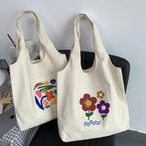 Japanese Canvas Shoulder Shopper Bag for Women Large Woman Tote Bag