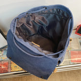 Japanese Canvas Drawstring Backpack Large Capacity School Bag