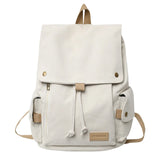Japanese Flap Backpack Women Large Capacity Drawstring School Bag