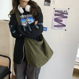 Japanese Harajuku Canvas Messenger Bag Retro Handbag Soft Pockets