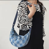 Japanese Harajuku College Dumpling Bag Plaid Shoulder Bag