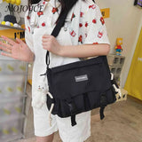 Harajuku Crossbody Bag Nylon Messenger Pouch High School Book Bag