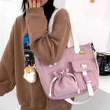 Japanese Harajuku Girls Crossbody Bag Large Capacity Handbag Shoulder Tote