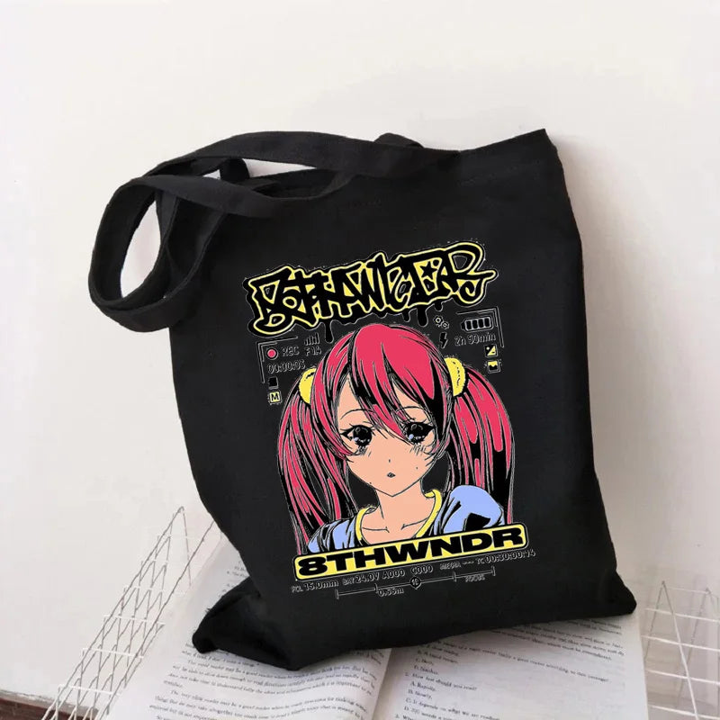 Japanese Harajuku Shopper Bag Anime Chainsaw Man Pochita Shopping Bag