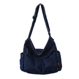 Retro Denim Handbag Large Capacity Crossbody Bag for Women