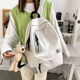 Japanese Harajuku Nylon School Backpack College Student Casual Travel Bag