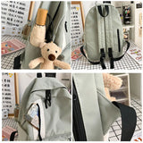 Japanese Harajuku Nylon School Backpack College Student Casual Travel Bag