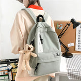 Japanese Harajuku Nylon School Backpack College Student Casual Travel Bag