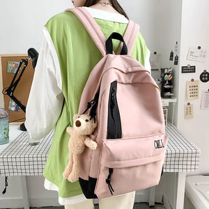 Japanese Harajuku Nylon School Backpack College Student Casual Travel Bag