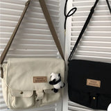 Japanese Harajuku Style Tooling Messenger Bag Canvas Messenger Bags
