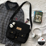 Japanese Harajuku Style Tooling Messenger Bag Canvas Messenger Bags
