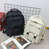 Japanese Harajuku Style Backpack Solid Shoulder Bag Laptop Daypack