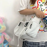 Japanese Harajuku Women Canvas Messenger Bag Crossbody Bags Large Capacity