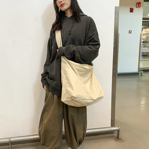 Japanese Harajuku Women Shoulder Bag Solid Retro Crossbody Messenger Handbags