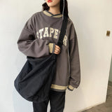 Japanese Harajuku Women Shoulder Bag Solid Retro Crossbody Messenger Handbags