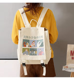 Japanese Harajuku Women Backpack Waterproof Oxford Small School Bag