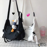 Japanese Harajuku Cross Canvas Bag Women Shoulder Handbag
