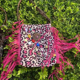 Harajuku Y2k Tassel Leopard Print Shoulder Bag