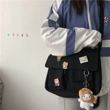 Japanese Harajuku Vintage Girl Messenger Bag Ulzzang Version Student Canvas Bag